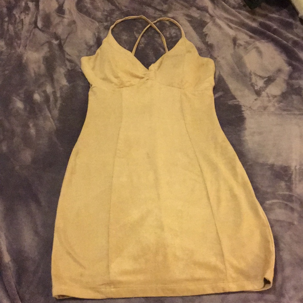 Tan mini dress